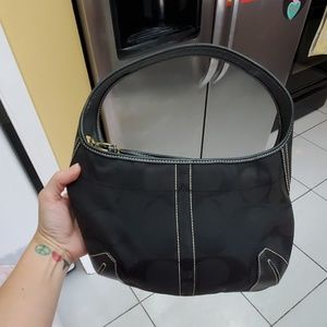 Black Coach Signature Shoulder Bag